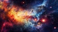 Universe Nebula Galaxies Space Background Banner Royalty Free Stock Photo