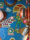 Universe pinball machine side playfield detail