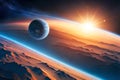 Universe Scene With Planets, Stars And Galaxies In Outer Space Showing The Beauty Of Space Exploration. Elements Furnished By Nasa Royalty Free Stock Photo