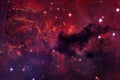 Universe scene with stars and galaxies in deep space