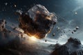 Universe space meteorite fantasy science galaxy asteroid astronomy star orbit planet