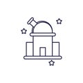 Universe space observatory line style icon