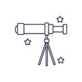 Universe telescope line style icon