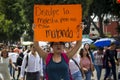 Universities are manifested by femicide of Mara Fernanda Castilla Miranda Royalty Free Stock Photo