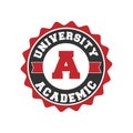 university academic logo element. Vector illustration decorative design Royalty Free Stock Photo