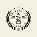university academics logo element. Vector illustration decorative design