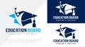 University and academy icons. emblems or shields set for high school education graduates