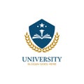 University, Academy, School and Course logo design template Royalty Free Stock Photo