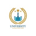 University, Academy, School and Course logo design template Royalty Free Stock Photo