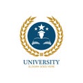 University, Academy, School and Course logo design template Royalty Free Stock Photo