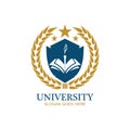 University, Academy, School and Course logo design template Royalty Free Stock Photo