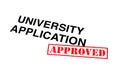 University Application Approved Royalty Free Stock Photo