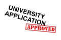 University Application Approved Royalty Free Stock Photo