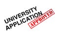 University Application Approved Royalty Free Stock Photo