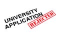 University Application Rejected