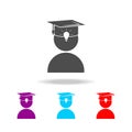 University avatar icon. Elements of education in multi colored icons. Premium quality graphic design icon. Simple icon