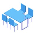 University bench icon isometric vector. Office station