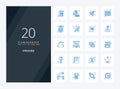 20 University Blue Color icon for presentation