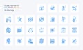 25 University Blue icon pack. Vector icons illustration