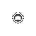University and book logo design. symbol dan icon vector template