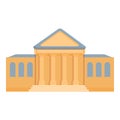 University building icon, cartoon style Royalty Free Stock Photo