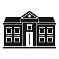 University building icon, simple style Royalty Free Stock Photo