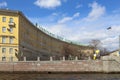 The University building of Railways on the embankment of the Fontanka river in St. Petersburg