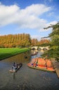 Cam River in Cambridge University Royalty Free Stock Photo