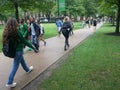 University Campus: Students Walking Between Class Royalty Free Stock Photo