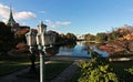 The famed Wade Lagoon in Cleveland`s University Circle Royalty Free Stock Photo