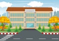 University College Building With Road and Town background Royalty Free Stock Photo