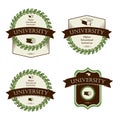 University college school Icons set Vector