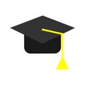 University education hat vector graduation illustration student. School university hat icon academic college learning degree. Cap Royalty Free Stock Photo