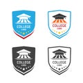 University emblem vector, concept of school crest symbol