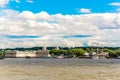 The University of Greenwich and Old Royal Naval Collage from River Thames, London Royalty Free Stock Photo