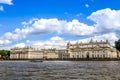 The University of Greenwich and Old Royal Naval Collage from River Thames, London Royalty Free Stock Photo