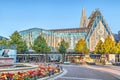 University hall at Augustus Square in Leipzig Royalty Free Stock Photo