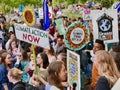 University and high school students demonstrate for climate change action in Corvallis, Oregon, September 2019.