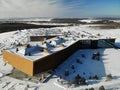 University in Innopolis near Kazan tatarstan. at winter with snow. Aerial