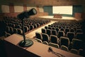 University lecture hall, lectern view