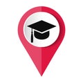 University location icon. Map pointer