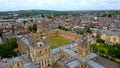 University of Oxford from above - Christ Church University aerial view Royalty Free Stock Photo