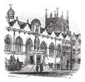 University of Oxford or Oxford University in Oxford England vintage engraving