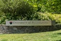 University of Pennsylvania Entrance Sign