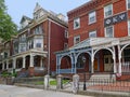 University of Pennsylvania, has many large old houses with large porches used as fraternity and sorority houses