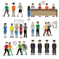 University people avatars vector design illustration