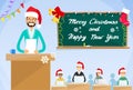 University Professor Lecture New Year Christmas Royalty Free Stock Photo