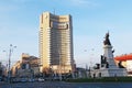 University Square in Bucharest Romania, Intercontinental Hotel - Piata Universitatii Royalty Free Stock Photo