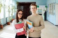 University students are eager to study, looking to the camera Royalty Free Stock Photo