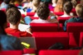 University students sitting in class